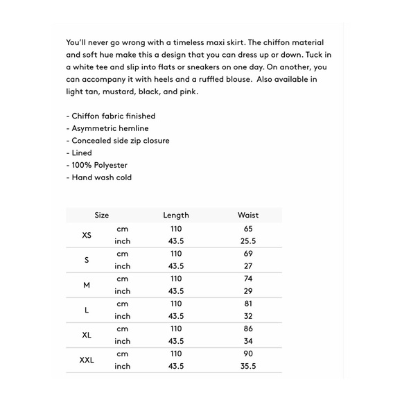 CHICWISH Timeless favorite chiffon maxi skirt - Picture 3 of 4